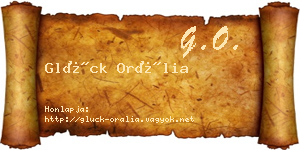 Glück Orália névjegykártya